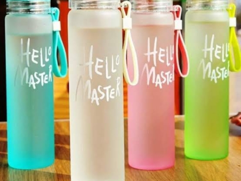 Portable Glass Water Bottle