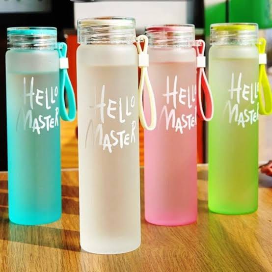 Portable Glass Water Bottle
